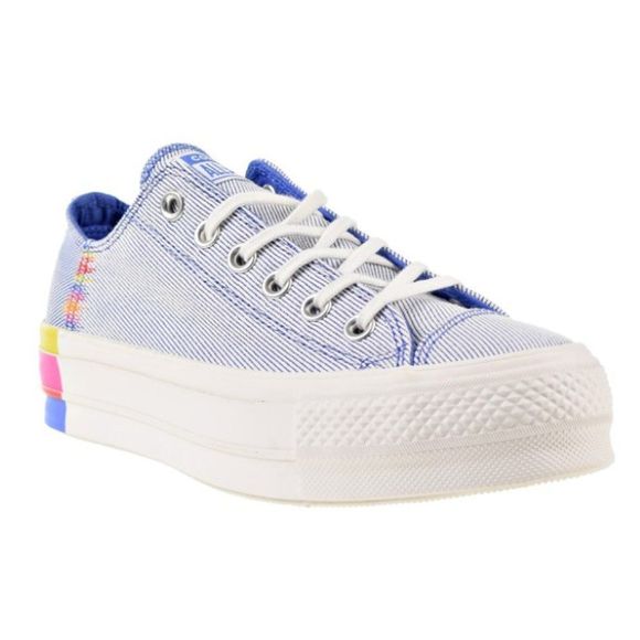 Converse Shoes - Converse Chuck Taylor All Star Lift Rainbow Ox Sneakers in Blue